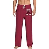 Custom Pajama Pants Personalized Unisex House Trousers Customizable Name Athletic Lounge Pants with City Name