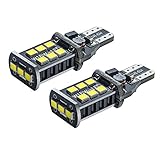 Rayhoo High Power 2835 15-SMD Extremely Bright Error Free 921 912 PX Chipsets 800 lumens W16W LED Bulbs For Backup Reverse Lights, Xenon White (Pack of 2)