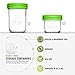 Nellam Baby Food Storage Containers - Leakproof, Airtight, Glass Jars for Freezing & Homemade Babyfood Prep - Reusable, BPA Free, 4 x 4oz, 4 x 8oz Set, that is Microwave & Freezer Safe