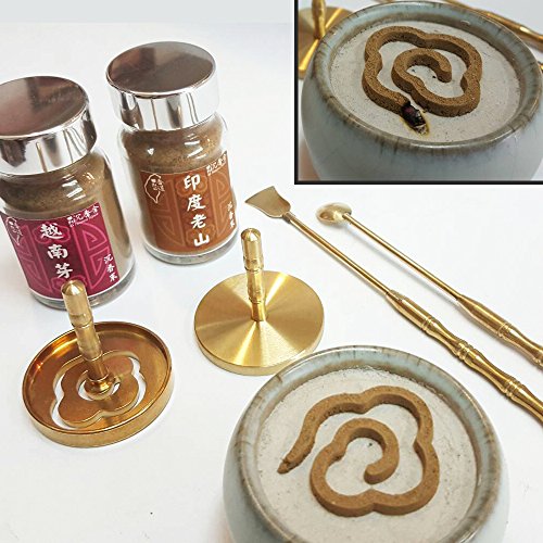 Shape Incense Mold Tool Set Brass Cloud Shape Mold + Brass Spoon