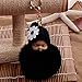 Sleeping Baby Plush Pompom Keychain,Crytech Cute Fluffy Fuzzy Slept Baby Doll Pom Pom Key Chain Handbag Pendant Charm Keyring Ring for Backpack Car Key Purse Cellphone Accessory (Black)thumb 2