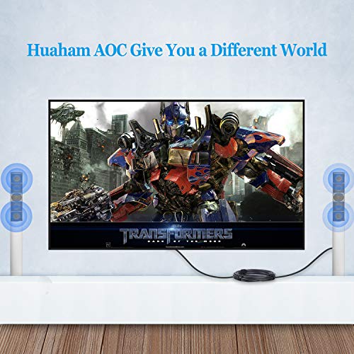 High-Speed Fiber Optic HDMI Cable (18Gbps-4K@60Hz), Active Optical HDMI Cable, Supports HDR10, ARC, HDCP2.2, 3D, Dolby Vision, Subsampling 4:4:4/4:2:2/4:2:0 (33ft)