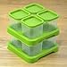 green sprouts Fresh Baby Food Unbreakable Cubes (4oz/4pk) | Store, carry, & serve homemade baby food | Lid provides leak-proof seal, Made from safer plastic, Embossed with measurements
