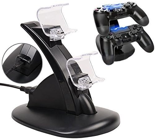 PS4 Controller Charging Dock Station, Playstation 4 Games Dual Charger Docking Stand Cradle Holder