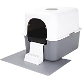 Sfozstra Enclosed Cat Litter Box: Odor Control Leak Resistant Design | Pull Out Tray /Top &amp; Front Entry / Reduced Litter Tracking / Spacious Cat Room / Easy Maintenance / for Cats Under 8 Lbs