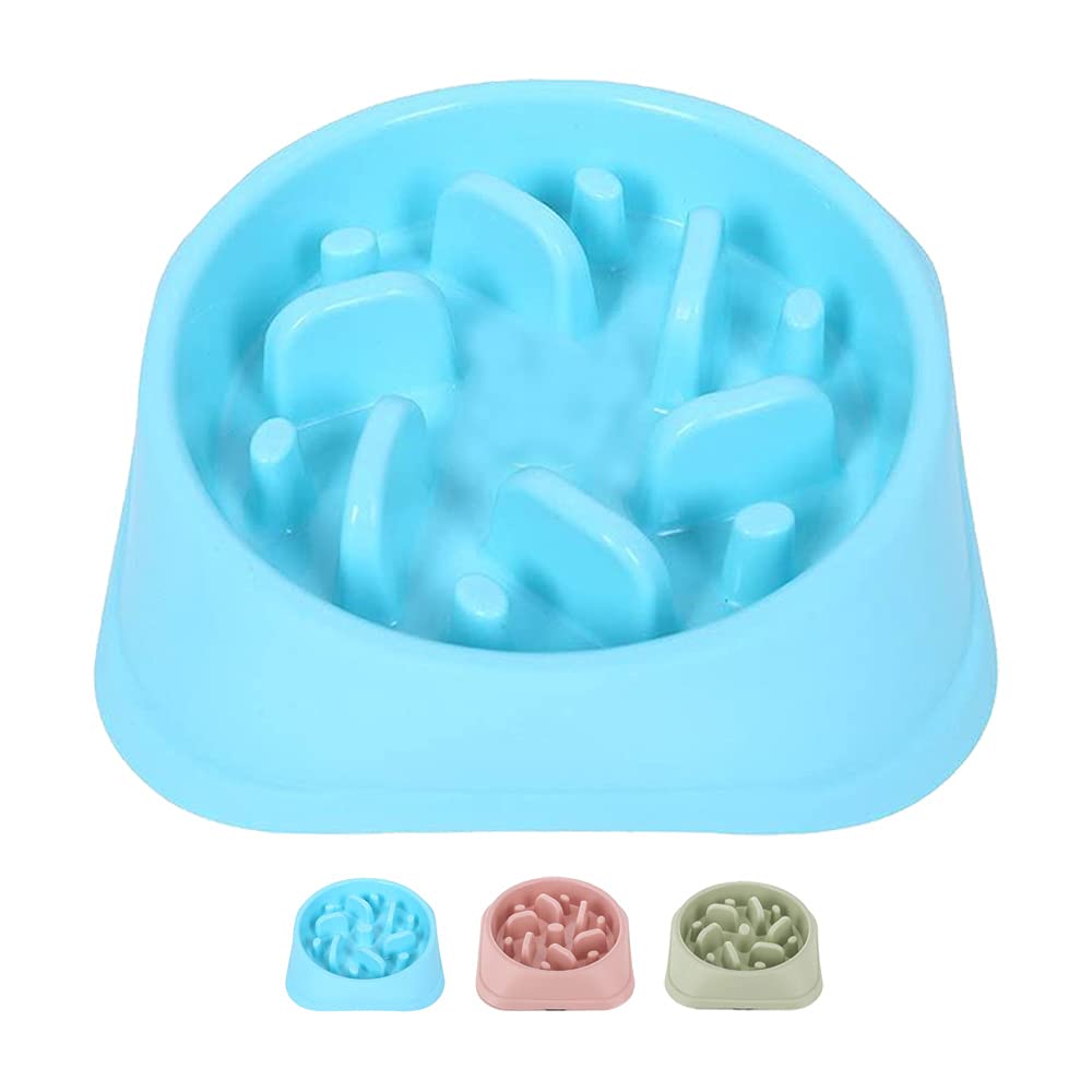 Sorxine Slow Feeding Dog Bowl,Slow Feeding Dog Bowl,Slow Feeding Bowl for Small Medium Dogs & Pets,Non Slip Dog Bowl (Blue)