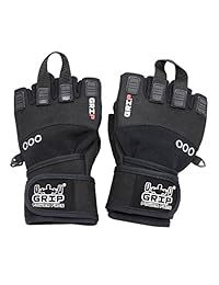 Agarre almohadillas para orejas de potencia Nova 2018 gimnasio guantes de levantamiento de peso con muñequeras apoyo Pro acolchado para levantamiento de pesas entrenamiento de la Cruz mejor para hombres y mujeres (1 par)