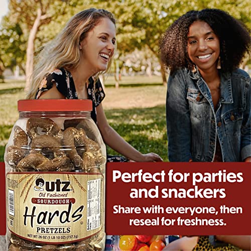 Utz Old Fashioned Sourdough Hard Pretzels 28 oz Barrel Big and