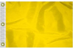 A.G.A.S MANUFACTURING GROUP AGAS Yellow Golf Flags Mini with Grommets 14x20 inch - Printed Single Sided 200D Nylon - Double Sewn Edges - Golf Flags with Canvas Heading and 3 Brass Grommets - Practice Pin Flags - Putting Green Flags - Waterproof Putting Green Flags Mini Pin Flags For Yard - Golf Flag for Driving Range Backyard.