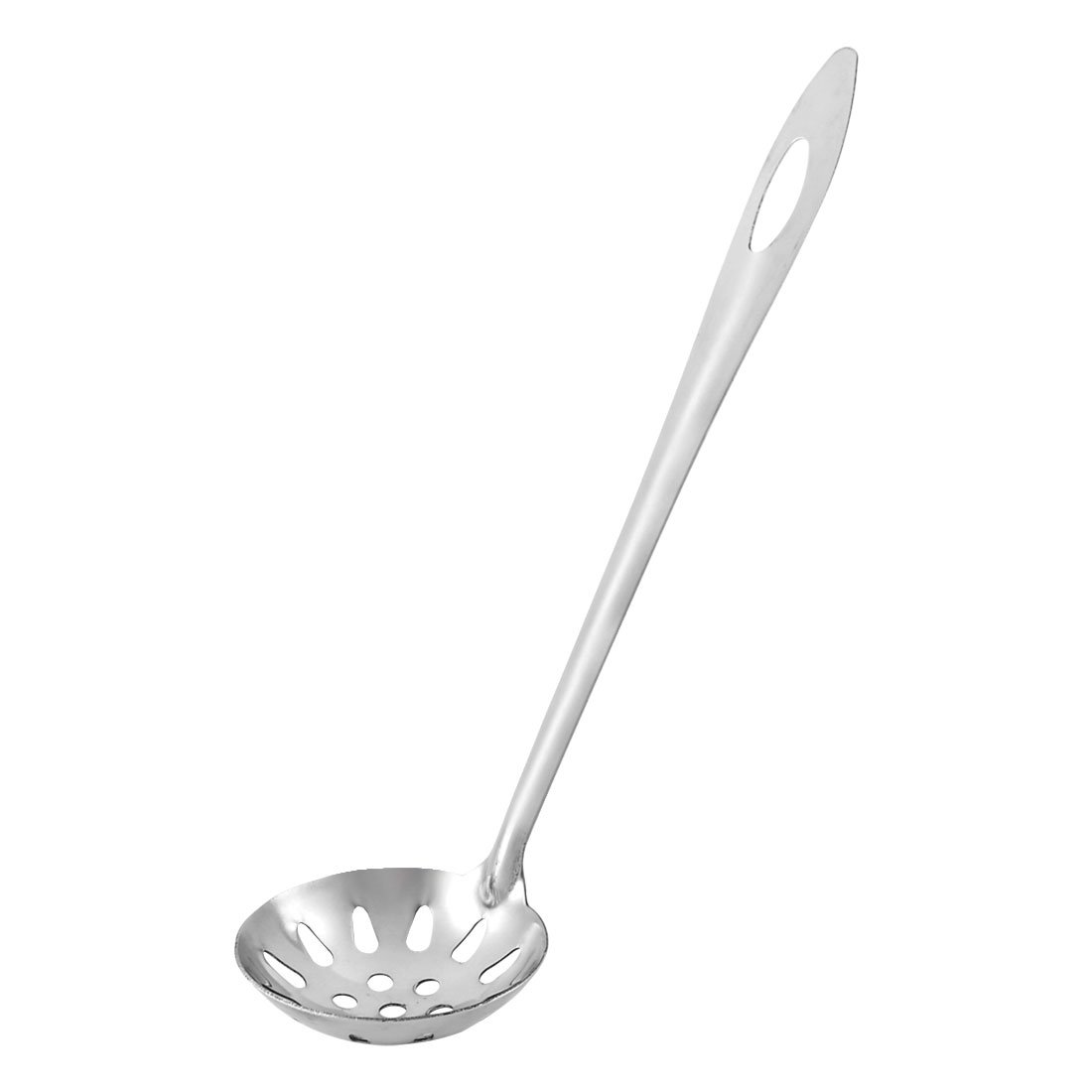 Sourcingmap Stainless Steel Kitchen Colander Strainer Perforated Slotted Ladle Spoon 6.5cm Dia