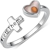 Mustard Seed Christian Faith Ring 925 Sterling Silver Let Them Adjustable Open Ring Mustard Seed Jewelry Gifts for Women