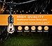 2-Pack 48Foot Heavy Duty Outdoor Patio String lights, Edison Vintage Dimmable 11S14 Bulbs w/ 15 Hanging Sockets, Commercial Grade Weatherproof Market Cafe Lights for Bistro Backyard Pergola Party, Blk