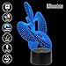 Abstract art Sculpture Lamp, Amazing 7 Colors Optical Illusion 3D Touch Button LED Light, USB Power ZB2972