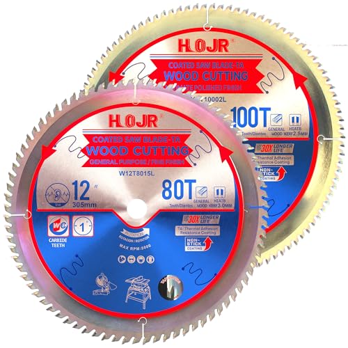 HOJR Woodworking Circular Saw Blades 2-Pack