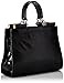 MG Collection Eilis High Gloss Faux Crocodile Doctor Tote Purse, Black, One Size