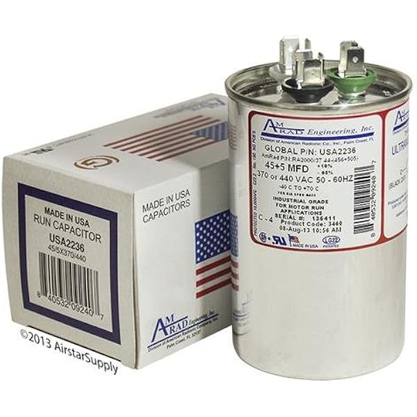 Goodman CAP050450440RTS Replacement - 45 + 5 uf / Mfd 370 / 440 