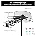 TV Antenna - Mesqool Amplified Outdoor Digital HDTV Antenna 150 Mile Range Motorized 360 Degree Rotation Wireless Remote Control for 2 TVs Support, UHF/VHF 4K 1080P Channels Reception, 40ft Coax Cable
