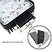 Willpower 10PCS 4 inch 48W Spuare Flood Beam 4800LM LED Work Light Bar for 4x4 off road tractor jeep Cabin SUV ATV UTV 4WD Car Boat 10-30V Wateproof 6000K