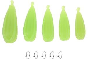 JOINPAYA 5pcs Glow-in-The-Dark Lure Casting Practice Plugs Set (7-20g) Weight Casting Bait Training Tool