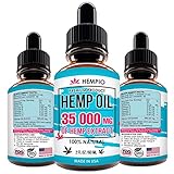 Pure Hemp Extract 35 000 MG for Pain Relief, Relaxation, Sleep and Mood Support, Natural, Organic, Vegan, Zero CBD