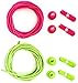 No Tie Elastic Shoelaces (2 PACK) - Reflective Running Gear for Kids and Adults - Shoe Laces for Sneakers With a Strong Lock Button by Sport2People