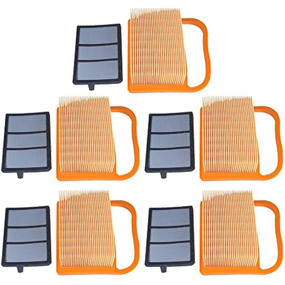 (Pack Of 5 Air Filter + Pre Cleaner For STIHL TS410 TS420 TS410Z TS420Z