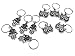 Hyamass 40pcs Antique Silver Ring Owl Butterfly Leaves Life of Tree Hand Scallop Charms Pendant Braid Hair Clip Headband Hair Accessories