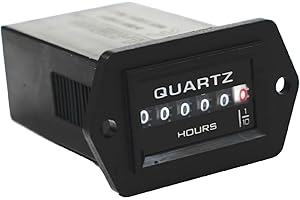 Runleader Digital Hour Meter,Total Running Hours Record for ZTR Lawn Mower Inverter Generator Air Compressor Club Car Scrubbe