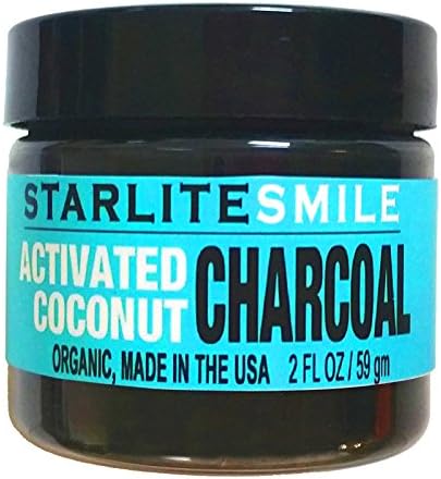 Organic Charcoal Teeth Whitening Powder Made in the USA by Starlite Smile with Coconut Charcoal. Activated Charcoal Teeth Whitening Detox Cleanser is great for Sensitive Teeth.