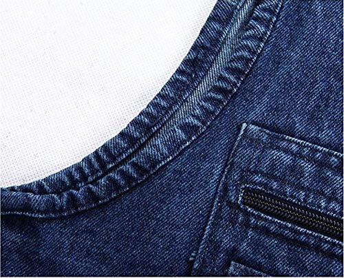 Daoba Herren Jeansweste Fotografen Ärmellos Jacken Outdoor Camping Multi-Tasche Wandern Arbeitsweste Baumwolle… – Bild 4