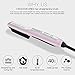 KINGDOMCARES Hair Straightening Brush Hair Straightener Silky Frizz-free Portable Ceramic Heating Straightening Irons Brush Anti Scald, Static Detangling Hot-Air Electric Hair Brush Pink