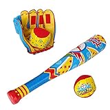 Baseball Bat Glove And Soft Ball Safety Colorful Sports Toy Set For Kids Childrens Toddler Boy Gifts