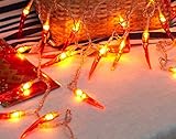Chili String Lights,20 LEDs 10ft Battery Operated