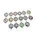6 PCS Mixed Silver Round Aromatherapy Necklace Pendant Locket Essential Oil Diffuser Necklace Charms