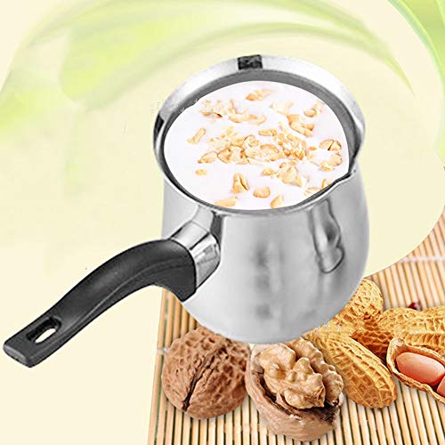 YUSDP 3 Set of Stainless Steel Saucepan Milk Warmer Mini Butter Melting Pot with Side Spouts for Easy Pour with Ergonomic Handle Coffee Sauce Pan Pouring Decanter