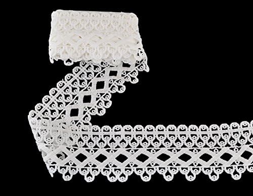 eZthings® Venise Edging Lace Trim From Eyelet Fabric For DIY Craft Venice Trims (3 Yard, Pattern)
