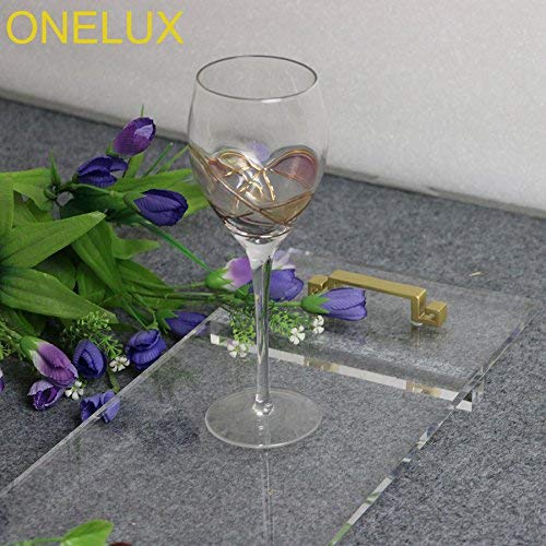 Custom Made Durable Clear Acrylic Bathtub Tray Caddy with Metal Handles