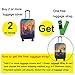 Explore Land Travel Luggage Cover Suitcase Protector Fits 18-32 Inch Luggage (Pocket, M(23-26 inch luggage))