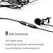 PoP voice 8 Feet 3.5mm Stereo Audio Microphone Headphone Extension Cable Male to Female