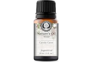 NATURE'S OIL Candy Cane Fragrance Oil (15ml) For Diffusers, Soap Making, Candles, Lotion, Home Scents, Linen Spray, Bath Bombs, Slime