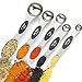 Magnetic Stainless Steel Measuring Spoons with Double Ends for Measuring Dry and Liquid Ingredients, Set of 5