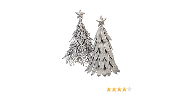 Amazon Com Cypress Home Tabletop Metal Christmas Tree Decor Set