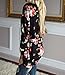 Fashion Womens Long Sleeve Floral Printing Casual Blazer Suit Jacket Outwear (M)