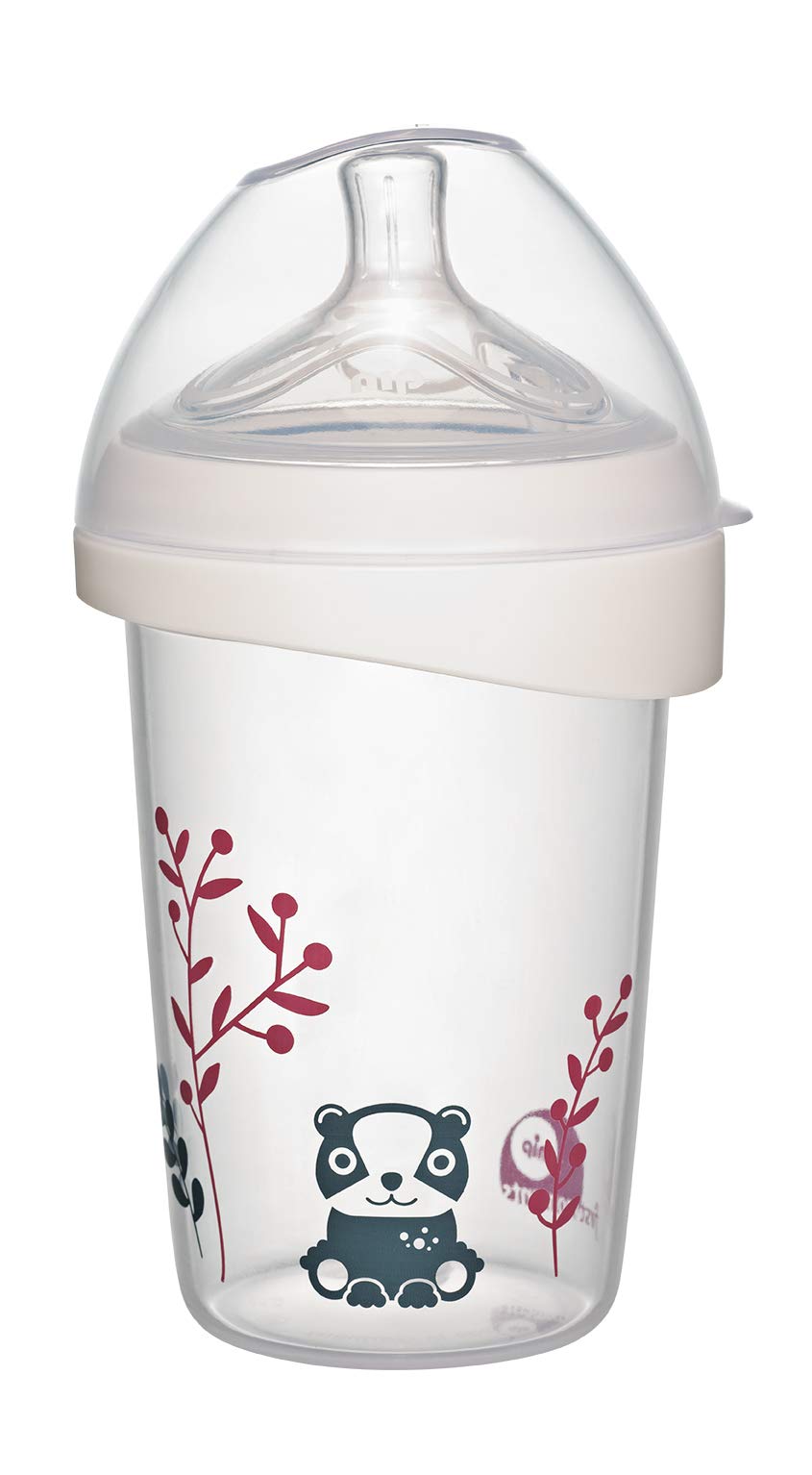 nip First Moments Anti-Colic Baby Bottle Silicone 270 ml M Teat with Extra Wide Lip Rest Specially for Newborns