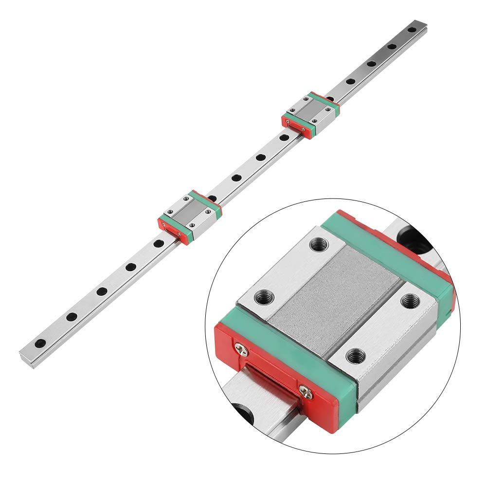 450mm MGN12 Mini Linear Guide 12mm Width+2pcs MGN12B Slide Blocks,Linear Rail Guide for DIY 3D Printer and CNC Machine
