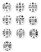 Mezerdoo 10Pcs Chic Unicorn Mermaid Pattern Nail Art Stamping Template Image + 1 stamper + 1 scraper