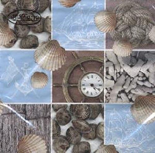 CraftyThings 4 x Paper Napkins - Shell Collage - Ideal for Decoupage/Napkin Art
