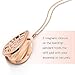 TT-star Teardrop Aromatherapy Essential Oil Diffuser Necklace Locket Pendant with 8 Refill Pads(Rose Gold)