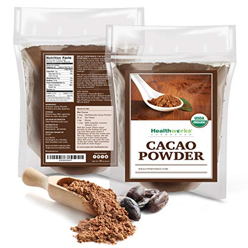 Healthworks Cacao Powder (16 Ounces / 1 Pound) | Cocoa Chocolate Substitute | Certified Organic | Su - //coolthings.us