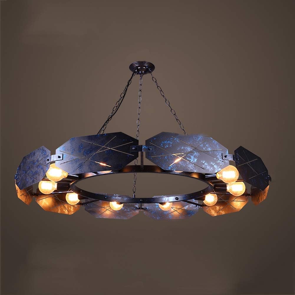 Industrial Style Living Room Dining Room Wrought Iron Chandelier Retro Gym Personality Creative Large Chandelier -619 (Size : 10 Heads)